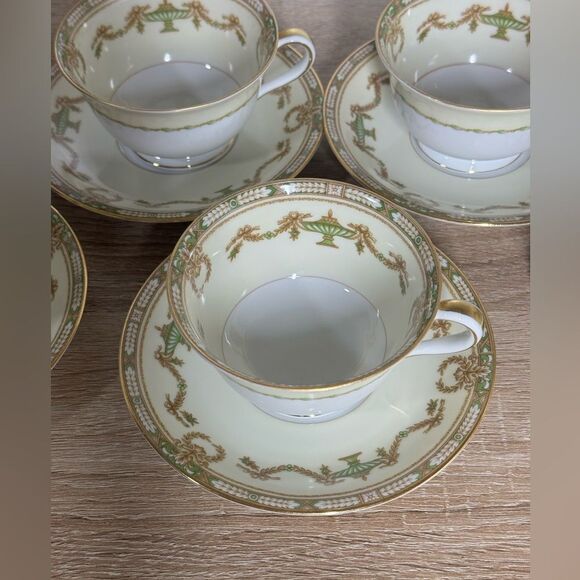 Noritake Japan Lorento Vintage Lot Of Five Tea Cups & Saucers Dinneware - Picture 3 of 12